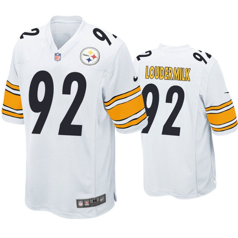Men Pittsburgh Steelers #92 Isaiahh Loudermilk Nike White Game NFL Jersey->pittsburgh steelers->NFL Jersey
